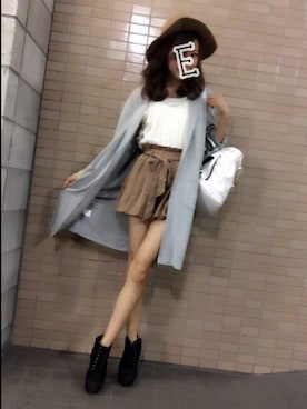 「サマンサタバサ」｜「アイテム（チェスターコート）」を使った、Erikaさん（レディース・165cm）の秋コーディネート