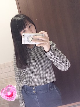 「お食事会」｜「アイテム（スカート）」を使った、み ゆさん（レディース・156cm）の冬コーディネート