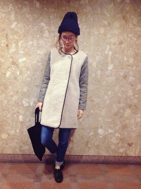 山門 美紗希さん(レディース・162cm)の冬コーディネート