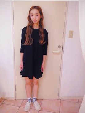 「aquvii（アクビ）のネックレス←（ネックレス、ゴールド系）」を使った、山門 美紗希さん（レディース・162cm）の秋コーディネート