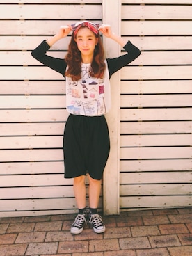 「BASISBROEK（バシスブルック）のアイテム」を使った、山門 美紗希さん（レディース・162cm）の夏コーディネート