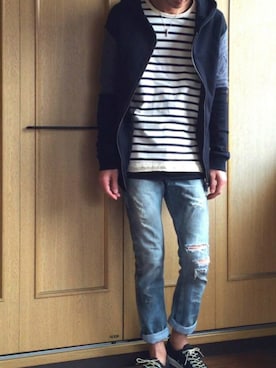 「CONVERSE（コンバース）のCONVERSE コンバース ジャック パーセル / JACK PURCEL（スニーカー）」を使った、meさん（メンズ・173cm）の春コーディネート