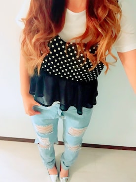 「アイテム（トップス）」を使った、manamiさん（レディース・50cm・20代）の夏コーディネート