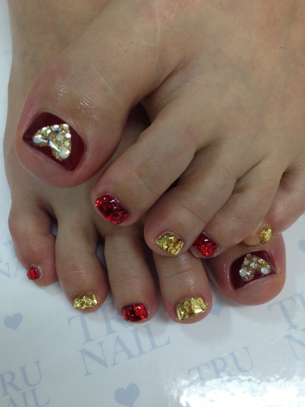 「ジェルネイル、フットネイル、ラメホロ」｜「TRU NAILのアイテム（ハンドケア/ハンドクリーム、その他）」を使った、funwariさん（レディース・152cm）の夏コーディネートの1枚目の写真