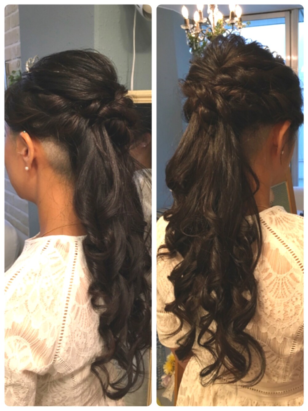 「ヘアアレンジ、ツーブロック委員会、パーティースタイル」｜「no brandのアイテム（ヘアアクセサリー、その他）」を使った、funwariさん（レディース・152cm）の秋コーディネートの1枚目の写真