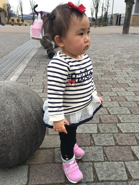 Akiko Hiratukaさん（キッズ・70cm）の春コーディネート