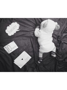 「アイテム（タイツ/ストッキング、ベージュ系）」を使った、haaa _mさん（キッズ・70cm）の冬コーディネート