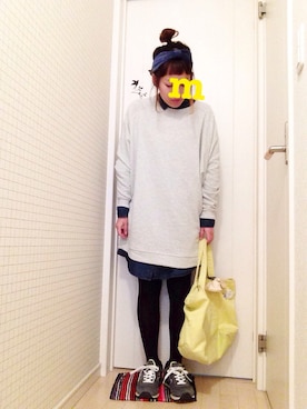 「スウェット×シャツ」｜おもちさん（レディース・157cm・20代）の冬コーディネート