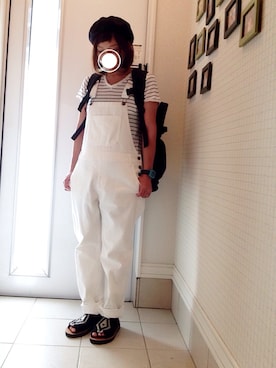 「PUB（パブ）のアイテム（ハンチング/ベレー帽）」を使った、おもちさん（レディース・156cm）の夏コーディネート