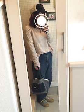 「マムジーンズ」｜おもちさん（レディース・156cm）の冬コーディネート