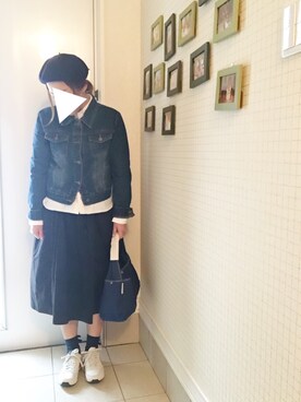 「Gジャン×シャツ」｜おもちさん（レディース・156cm）の春コーディネート