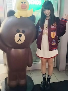 「Candy Stripper」｜「アイテム（スタジャン）」を使った、renさん（レディース・159cm）の秋コーディネート