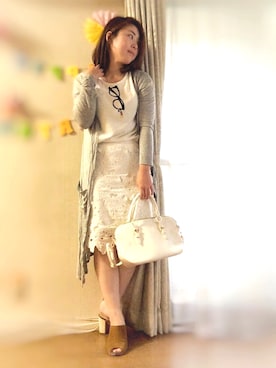 「salus（サルース）のアイテム（トップス）」を使った、とんちゃん。さん（レディース・162cm）の夏コーディネート