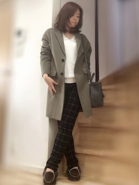 「JUSGLITTY（ジャスグリッティー）のアイテム（パンツ）」を使った、とんちゃん。さん（レディース・162cm）の秋コーディネート