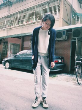 「DEEP BLUE」｜大洋さん（レディース・175cm）の冬コーディネート