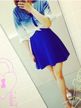 「ジャパンブルー」｜「アイテム（ワンピース/ドレス）」を使った、Mai Sekimuraさん（レディース・167cm）の夏コーディネート