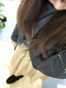 「横浜」｜「アイテム（その他アウター）」を使った、ぽぽさん（レディース・152cm）の冬コーディネート