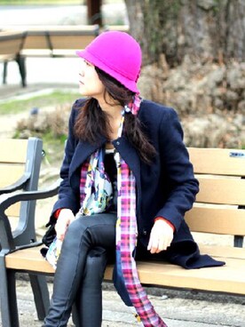 「FCUK（フレンチコネクション）のアイテム」を使った、clairebonbonさん（レディース・160cm）の秋コーディネート