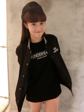 「アイテム（スタジャン）」を使った、楊童さん（レディース・155cm）の冬コーディネート