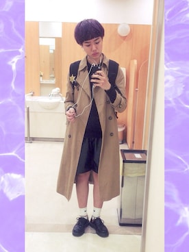 「ZARA MAN」｜「アイテム（その他）」を使った、momoko yamanoさん（レディース・170cm）の春コーディネート