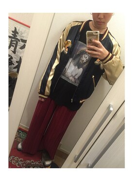 「Faith（-）のアイテム（Tシャツ/カットソー）」を使った、momoko yamanoさん（レディース・170cm）の春コーディネート