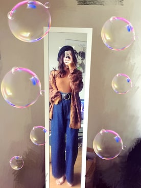 「WEGO（ウィゴー）のアイテム（ピーコート）」を使った、Fanfanさん（レディース・168cm）の秋コーディネート