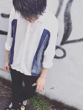 「SASQUATCHfabrix.（サスクワァッチファブリックス）のアイテム」を使った、UENOさん（メンズ・174cm）の夏コーディネート