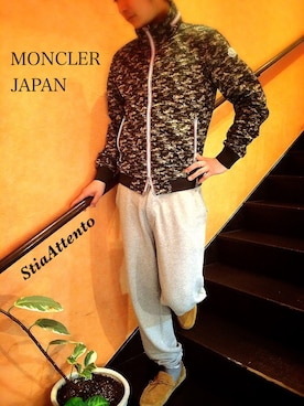 「MONCLER（モンクレール）のアイテム（ブルゾン）」を使った、U-Daiさん（メンズ・173cm）の春コーディネート