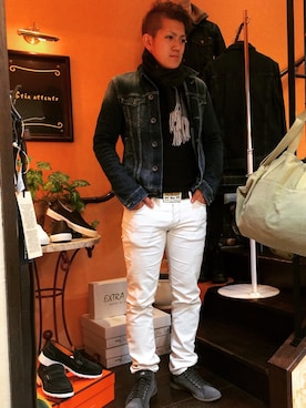 「TOP SEVEN（トップセブン）のアイテム」を使った、U-Daiさん（メンズ・175cm）の冬コーディネート