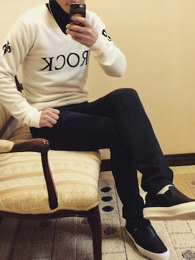 「AG（エージー）のアイテム（パンツ）」を使った、U-Daiさん（メンズ・178cm）の冬コーディネート