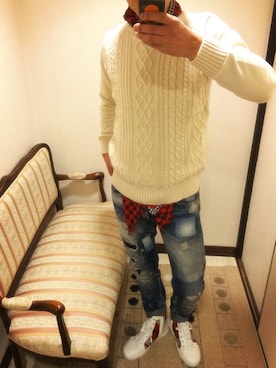 「D/him.（ダブルスタンダードクロージングヒム）のアイテム」を使った、U-Daiさん（メンズ・178cm）の冬コーディネート