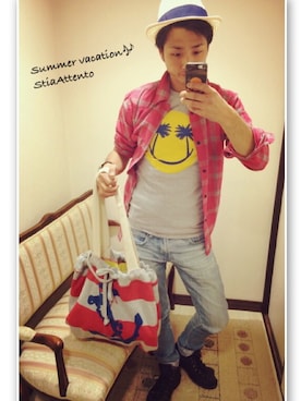 「AG（エージー）のアイテム（パンツ）」を使った、U-Daiさん（メンズ・178cm）の冬コーディネート