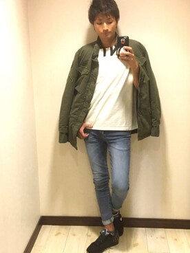 ミリタリージャケットを使った 姫路市 のメンズ人気ファッションコーディネート Wear