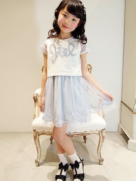 「アイテム（ワンピース/ドレス）」を使った、JILLSTUART NEWYORKさん（キッズ・128cm）の春コーディネート