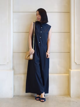 「MAISON DE REEFUR」｜「アイテム（つなぎ/オールインワン）」を使った、KAZUKI SHINOHARAさん（レディース・163cm）の春コーディネート