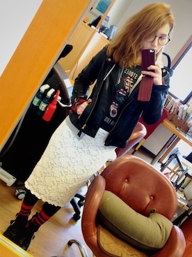 「くつした」｜「アイテム（ブーツ）」を使った、▽iさん（レディース・159cm）の冬コーディネート