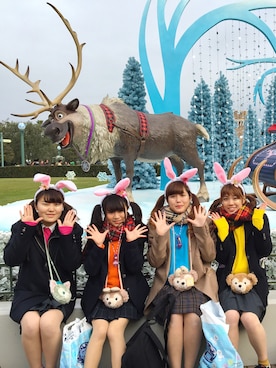 「うさ耳」｜「アイテム（その他）」を使った、𝓈𝑒𝒾𝓀𝒶さん（レディース・163cm）の春コーディネート