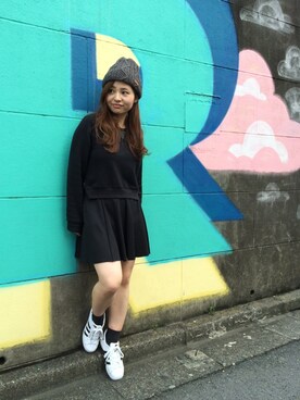 「Abercrombie&Fitch（アバークロンビーアンドフィッチ）のアイテム（スウェット）」を使った、nahoooo4さん（レディース・156cm）の秋コーディネート