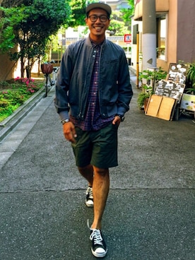 「ELECTRIC（エレクトリック）のアイテム」を使った、江部 臨太郎さん（メンズ・184cm）の夏コーディネート