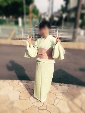 「アイテム（水着/着物・浴衣）」を使った、よし子さん（レディース・150cm）の春コーディネート