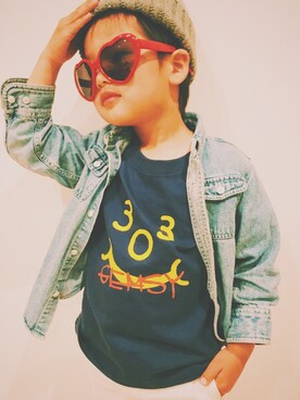 「アイテム（Tシャツ/カットソー）」を使った、GEMSYさん（メンズ・110cm）の春コーディネート
