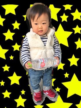 「UNIQLO（ユニクロ）のアイテム（ベスト、ホワイト系）」を使った、pikari❤︎yuumyさんの秋コーディネート
