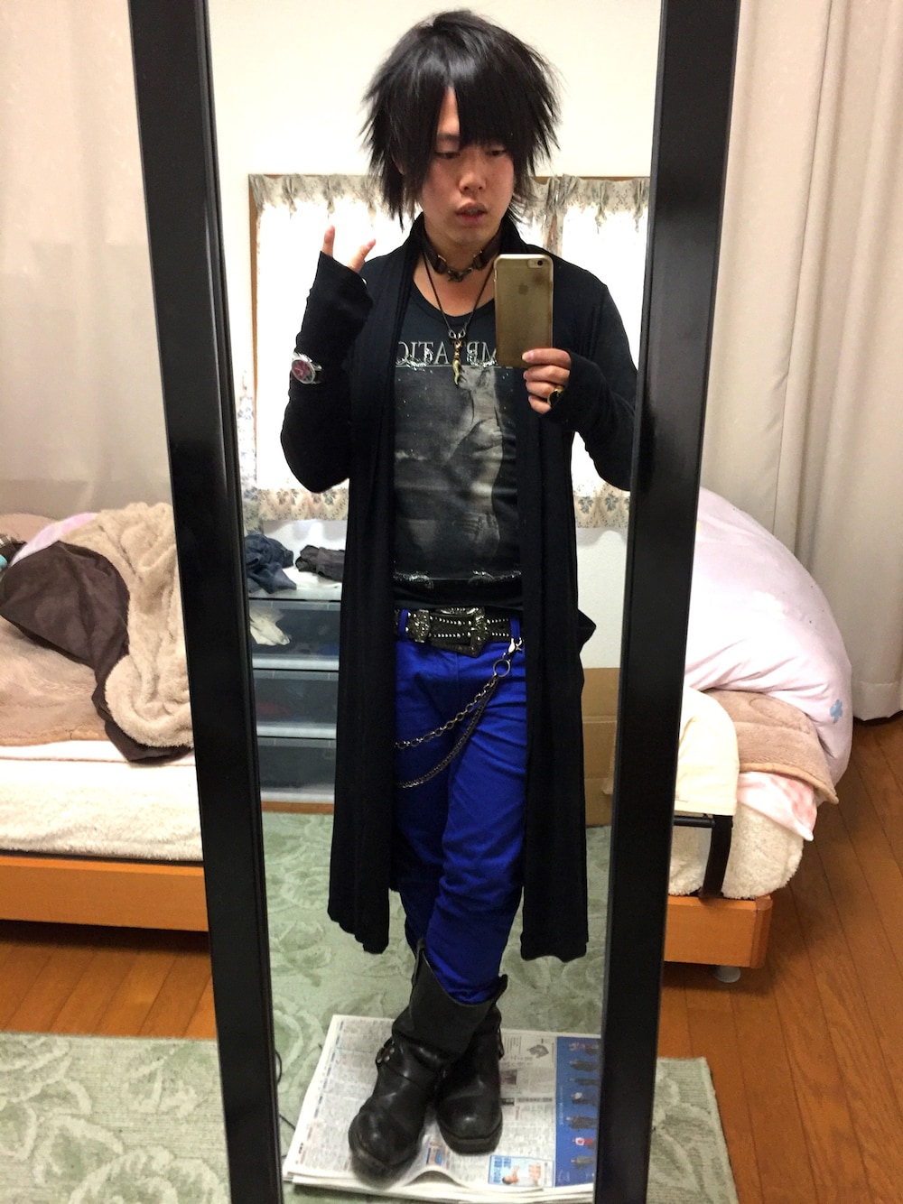 FUGA フーガ ロングカーディガン ドレープ y2k お兄系 v系 FUGA フーガ ロングカーディガン ドレープ y2k お兄系 v系