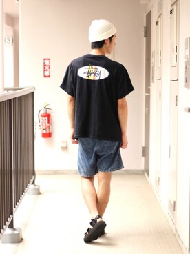 「アイテム（ニットキャップ/ビーニー）」を使った、林 大樹 PERCUTさん（メンズ・170cm）の夏コーディネート