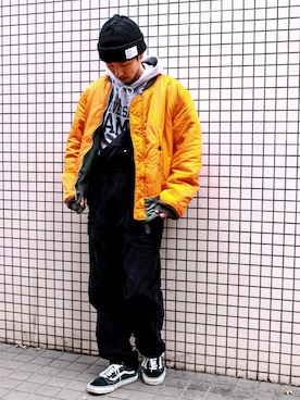 「アイテム（MA-1）」を使った、林 大樹 PERCUTさん（メンズ・170cm・20代）の秋コーディネート