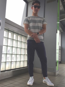 「stansmith」｜「アイテム（アクセサリー）」を使った、hirokiさん（メンズ・175cm）の春コーディネート