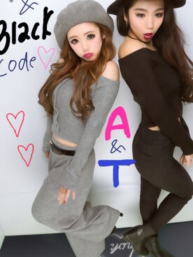 「GYDA」｜「アイテム（ハンチング/ベレー帽）」を使った、ちゃんあー。さん（レディース・151cm）の冬コーディネート