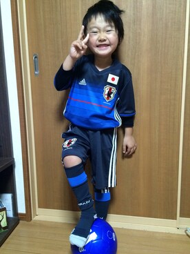 サッカー日本代表ユニフォーム のキッズ人気ファッションコーディネート 年齢 9歳以下 Wear