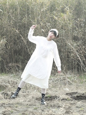 「Yohji Yamamoto（ヨウジヤマモト）のアイテム（レッグウェア）」を使った、COLLENTE(ambi)さん（レディース・160cm）の春コーディネート