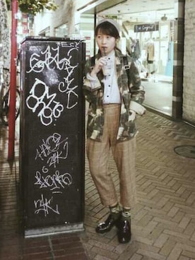 「TOPMAN（トップマン）のアイテム（ミリタリージャケット）」を使った、zozoichenさん（レディース・162cm）の夏コーディネート